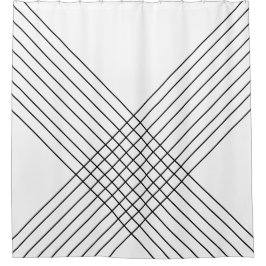 Trendy legant geometric on White Douchegordijn