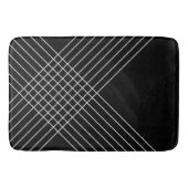 Trendy legant Geometric op zwart Badmat (Voorkant)