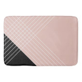 Trendy legant geometrische afbeelding op zwart en  badmat (Voorkant)