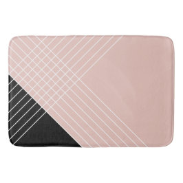 Trendy legant geometrische afbeelding op zwart en  badmat