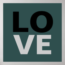 Trendy leisteen grijs achtergrond liefde bruiloft poster