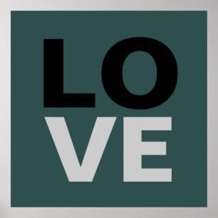 Trendy leisteen grijs achtergrond liefde bruiloft poster