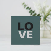 Trendy Leisteengrijze Achtergrond Liefde Bruiloft (Staand voorkant)