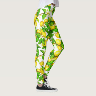 Trendy Lemon Print Leggings