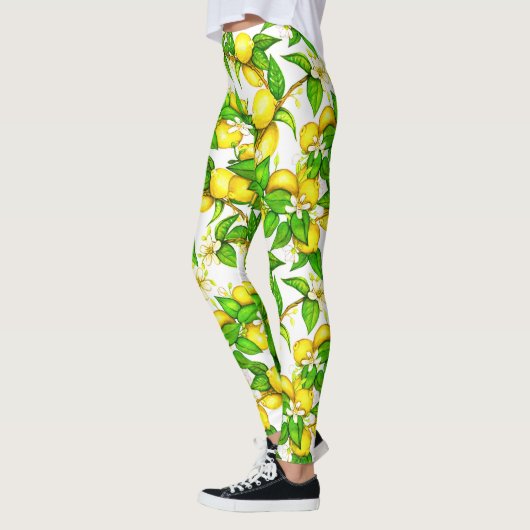 Trendy Lemon Print Leggings (Links)
