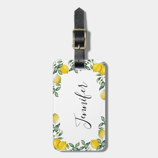 Trendy lemons bagagelabel (Voorkant verticaal)
