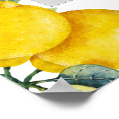 Trendy Lemons Bruiloft Feest Fotohokje Poster (Hoek)