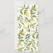Trendy Lemons en Leaves Boho chic Wedding Kaart (Achterkant)