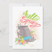 Trendy lente Bloemen Schoen Verjaardag Kaart (Voorkant)