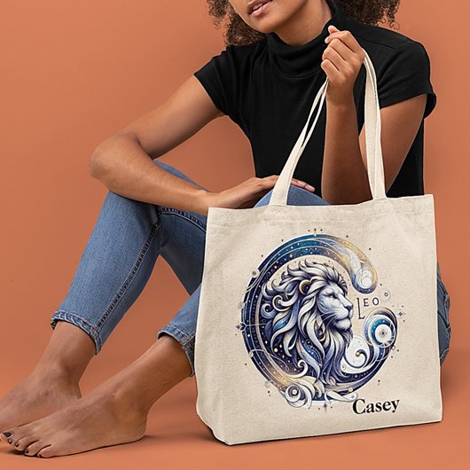 Trendy Leo Waterverf Zodiac Design Tote Bag