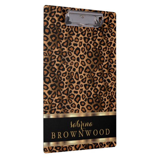 Trendy Leopard Animal Design Klembord (Rechts)