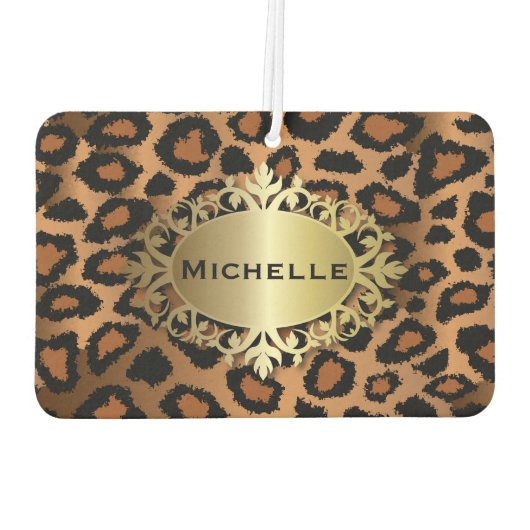 Trendy Leopard Animal Print Luchtverfrisser (Achterkant)