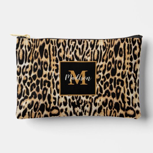 Trendy Leopard Animal Print met Monogram Etui (Voorkant)
