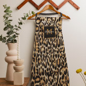 Trendy Leopard Animal Print met Monogram Schort