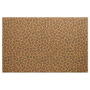 Trendy Leopard Animal Print Zwart Sinaasappel Stof