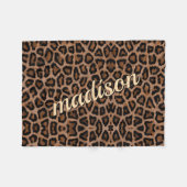 Trendy Leopard Big Cat Gorgood Animal Pattern Fleece Deken (Voorkant (Horizontaal))