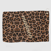 Trendy Leopard Big Cat Gorgood Animal Pattern Golfhanddoek (Horizontaal)