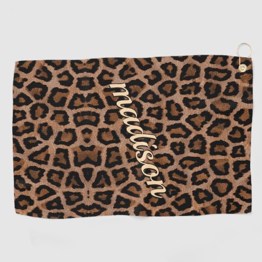 Trendy Leopard Big Cat Gorgood Animal Pattern Golfhanddoek (Horizontaal)