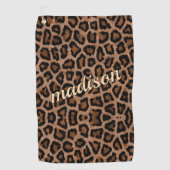 Trendy Leopard Big Cat Gorgood Animal Pattern Golfhanddoek (Voorkant)