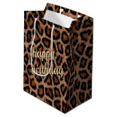 Trendy Leopard Big Cat Gorgood Animal Pattern Medium Cadeauzakje (Achterkant Gekanteld)