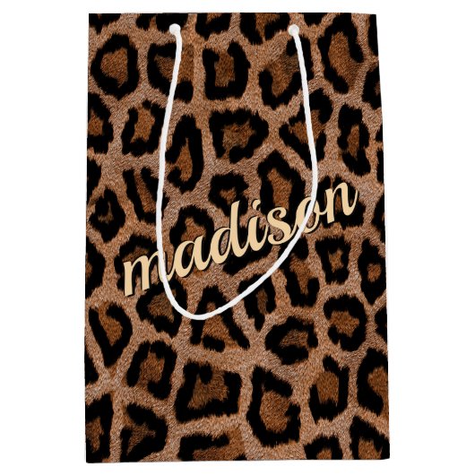 Trendy Leopard Big Cat Gorgood Animal Pattern Medium Cadeauzakje (Voorkant)