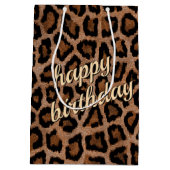 Trendy Leopard Big Cat Gorgood Animal Pattern Medium Cadeauzakje (Achterkant)