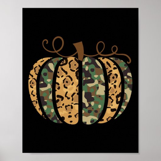 Trendy Leopard Camo Pumpkin Animal Print Cheetah F (Voorkant)