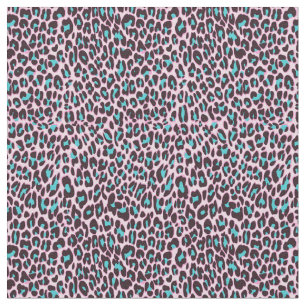 Trendy Leopard/Cheetah Roze Blauwgroen Patroon Sto Stof