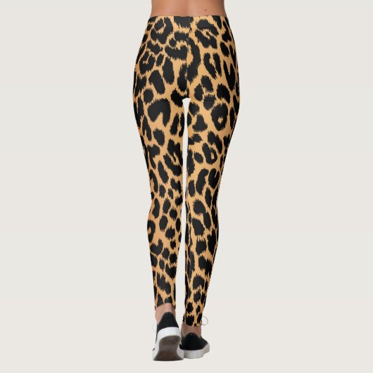 Trendy Leopard Pattern Animal Print Leggings (Achterkant)