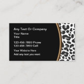 Trendy Leopard Pattern Beauty Theme Visitekaartje (Voorkant)