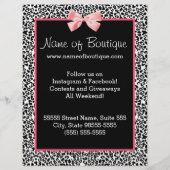 Trendy Leopard Pink Ribbon Promotion Marketing Flyer (Achterkant)