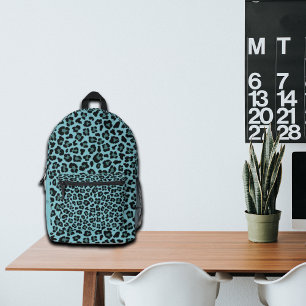 Trendy Leopard Print Aangepaste naam Bedrukte Rugzak