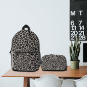 Trendy Leopard Print Aangepaste naam Bedrukte Rugzak