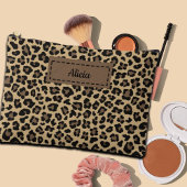 Trendy Leopard Print Aangepaste naam Etui
