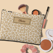 Trendy Leopard Print Aangepaste naam Etui