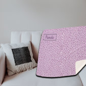 Trendy Leopard Print Aangepaste naam Sherpa Deken