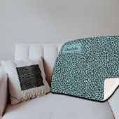 Trendy Leopard Print Aangepaste naam Sherpa Deken