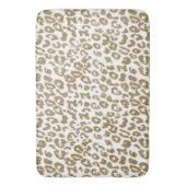 Trendy Leopard Print Gouden Glitter Badmat (Voorkant Verticaal)