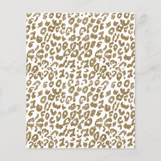  Trendy Leopard Print Gouden Glitter Flyer (Voorkant)
