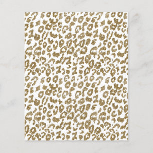  Trendy Leopard Print Gouden Glitter Flyer
