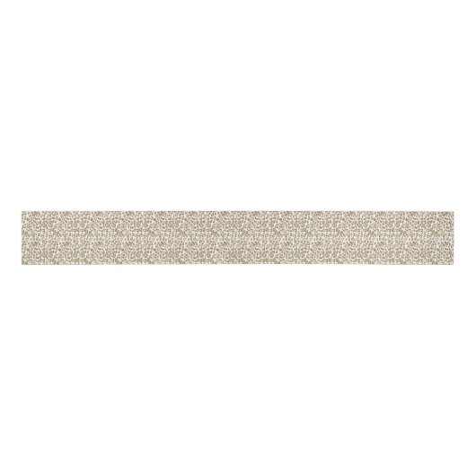Trendy Leopard Print Gouden Glitter Grosgrain Lint (Voorkant)