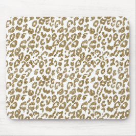  Trendy Leopard Print Gouden Glitter Muismat