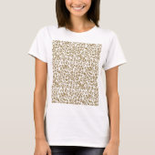 Trendy Leopard Print Gouden Glitter T-shirt (Voorkant)