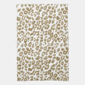  Trendy Leopard Print Gouden Glitter Theedoek (Verticaal)