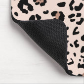Trendy Leopard Print in Blush Pink en Black Muismat (Hoek)