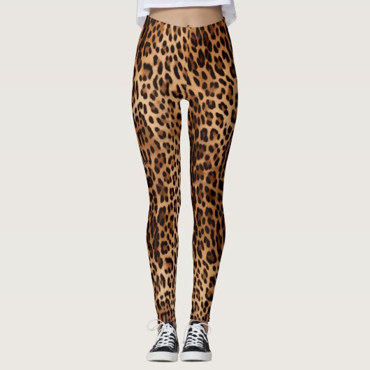 Trendy Leopard Print Leggings (Voorkant)