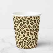 Trendy Leopard Print Papieren Bekers (Achterkant)
