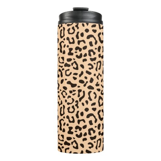 Trendy Leopard print patroon Thermosbeker (Voorkant)