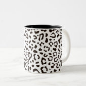 Trendy Leopard print patroon Tweekleurige Koffiemok (Voorkant rechts)