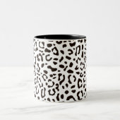 Trendy Leopard print patroon Tweekleurige Koffiemok (Center)